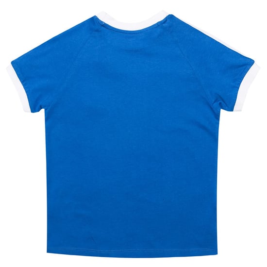 Boy's adidas Originals Junior 3 Stripe T-Shirt in Blue