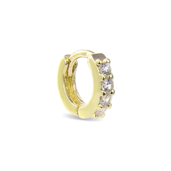 Piercing Luxenter, Rahlau Sterling Silber 925 und Brillant Zirkonia in 18 Karat Gelbgold verarbeitet - Image 1
