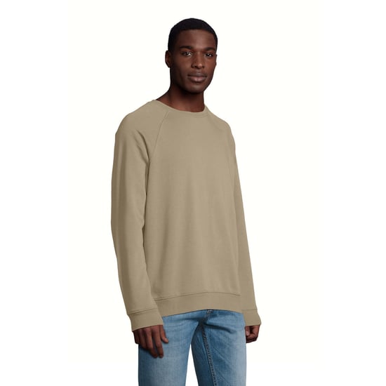 SOLS Unisex Adult Space Organic Raglan Sweatshirt (Khaki)