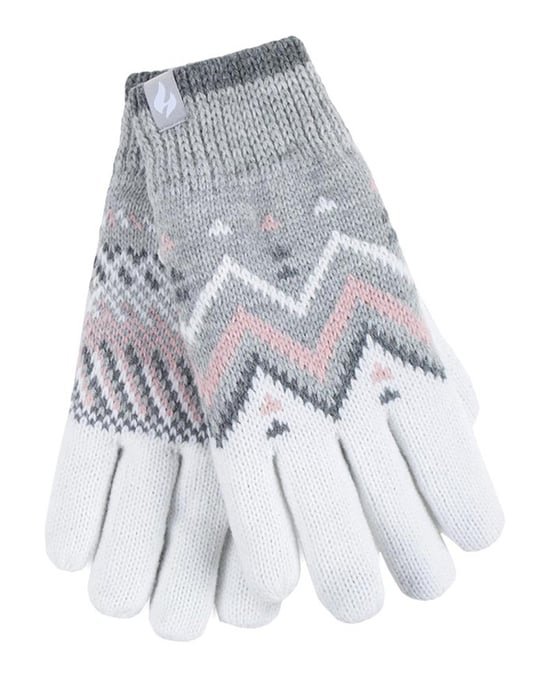 Heat Holders - Damen Thermohandschuhe für den Winter im Lodore Style - Grau / Creme - Image 1