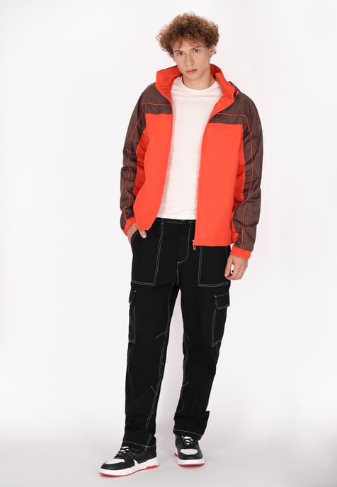 Mo Jacke Herren Orange Braun - Image 2