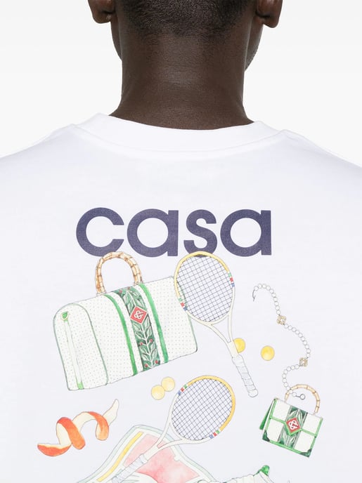 Casablanca Equipment Sportliches Baumwoll-T-Shirt in Weiß - Image 5