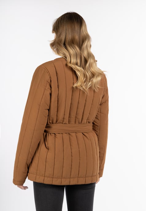 Dreimaster Baumwolljacke mit leichter Wattierung Damen Kamel - Image 4