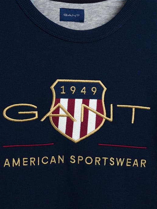 Gant | Herren Archiv Schild Rundhalsausschnitt Sweatshirt - Image 5