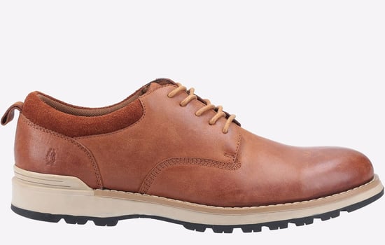 Hush Puppies Dylan Wildleder Herren Schnürschuhe In Tan - Image 1