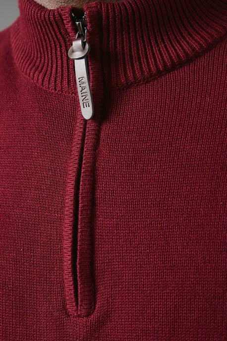 Premium Pure Cotton Half Zip Funnel Jumper