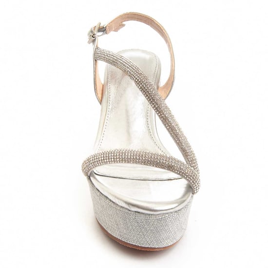 MonteVita Wedge Sparto Sandale Wesparto8 in Silber - Image 4