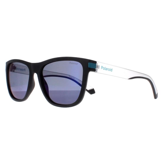 Polaroid Square Unisex Matte Black Blue Blue Mirror Polarized PLD 2138/S