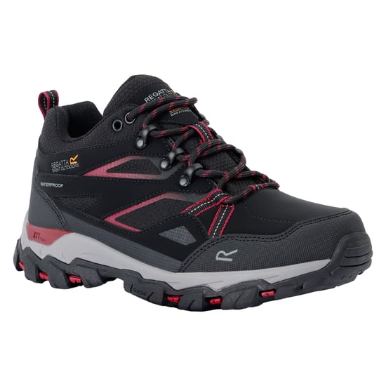 Regatta Womens/Ladies Holcombe III Low Walking Shoes (Black/Beaujolais)
