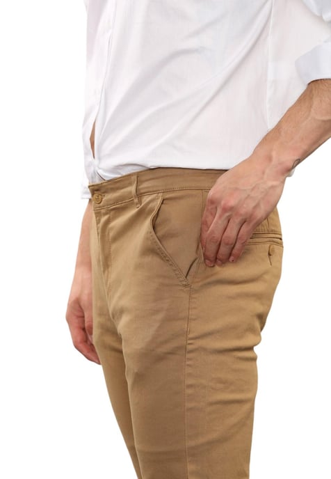 MYT Herren Slim Fit Chinos in Tan - Image 5