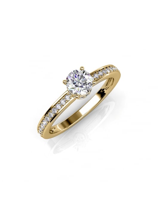 Kopie des Rings Elise - Roségold und Kristall - Image 1