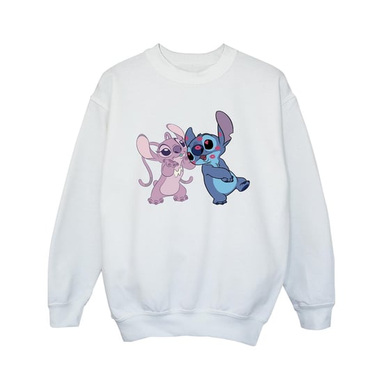 Disney Lilo & Stitch Kisses Sweatshirt für Mädchen (weiß) - Image 1