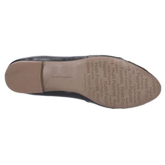 Hush Puppies Womens/Ladies Marley Ballerina Leather Slip On Shoes (Black)