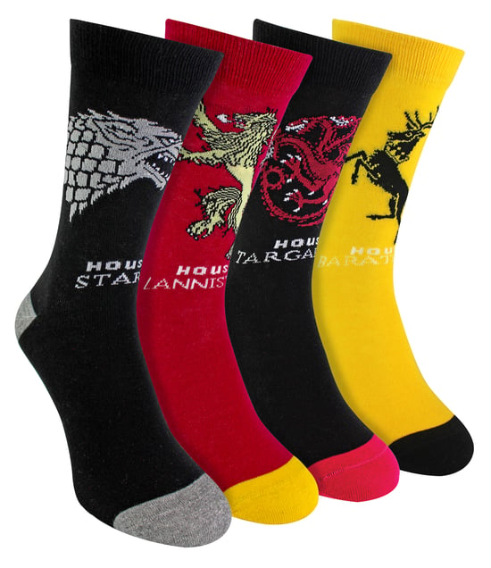 4 Paar Herren Game of Thrones Socken | House of Dragon GOT Spaßsocken - Gemischt - Image 1