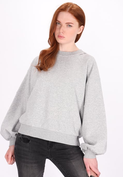 Dreimaster Sweatshirt Damen Grau Melange - Image 3
