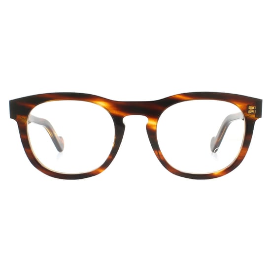 Moncler Round Havana Mens  Glasses Frames