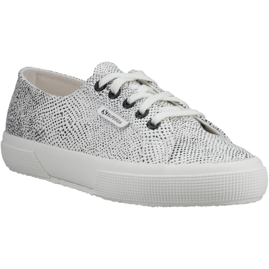 Superga 2730 Micro Faux Snake Faux Leder Damen Weiß Avorio/Schwarz Snake Trainers - Image 1