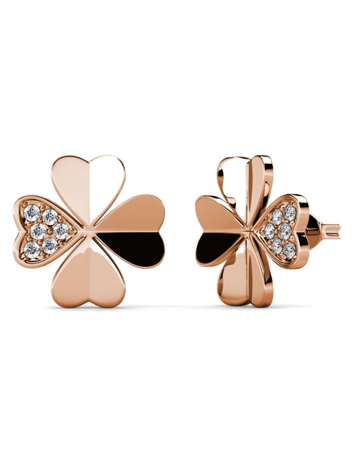 Kleeblatt-Set und Box - Rose Gold und Kristall - Image 3
