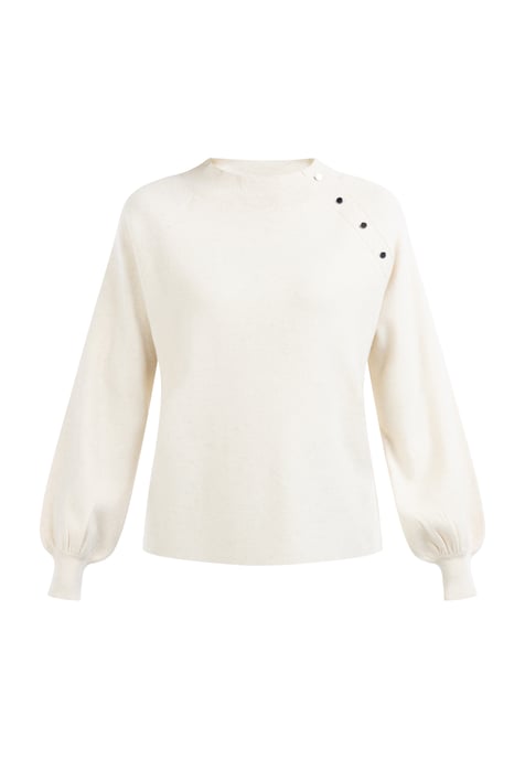 Dreimaster Strickpullover mit Rollkragen Damen Elfenbein - Image 1