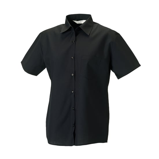 Russell Collection - Formelles Hemd Pflegeleicht für Damen kurzärmlig (Schwarz) - Image 1