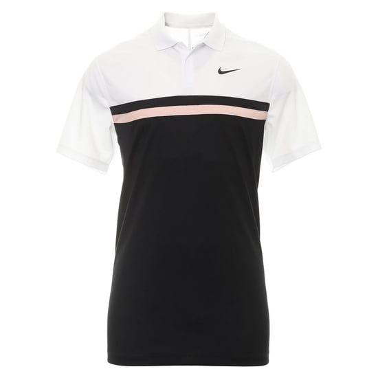 Nike Herren Victory Colour Block Dri-FIT Polo Shirt (Weiß/Schwarz/Artic Orange) - Image 1