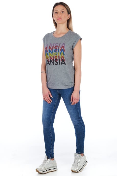 Frankie Morello Ggrigiomelange T-Shirt - Image 5