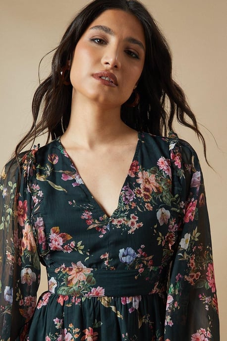 Bow Back Chiffon Midi Dress - Image 4