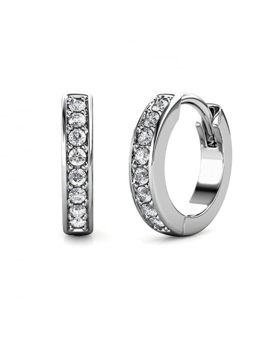 Parure et Coffret Circle Hoop - Argenté et Cristal - Image 3