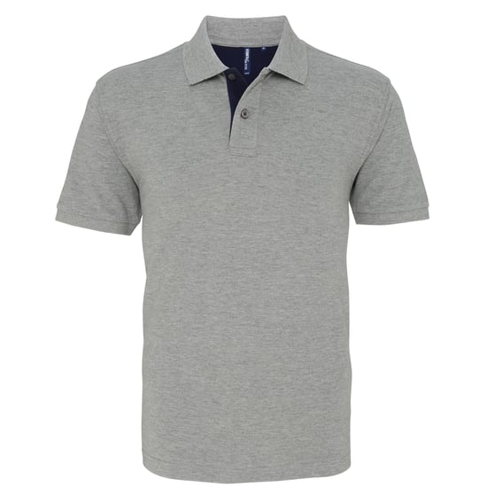 Asquith & Fox Herren Classic Fit Kontrast-Poloshirt (Heidekraut/Navy) - Image 1