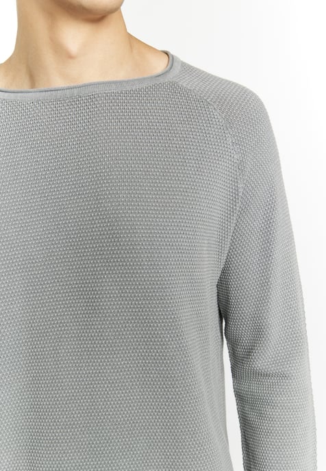 Mo Strick Pullover Herren Grau - Image 5