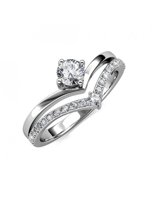 Zinnia Ring - Silber und Kristall - Image 1