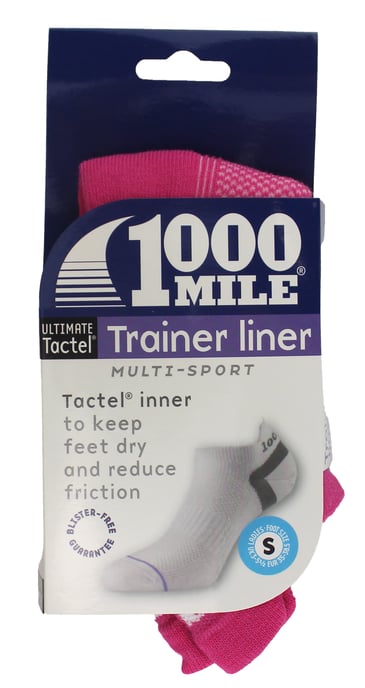 1000 Mile - Damen Ultimate Low Cut Doppel-Lagen Feuchtigkeitsregulierende Trainingssocken - Knallpink - Image 2