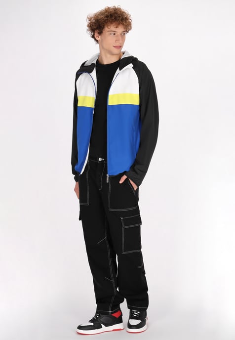 Mo Anorak Herren Königsblau Colorblock - Image 2