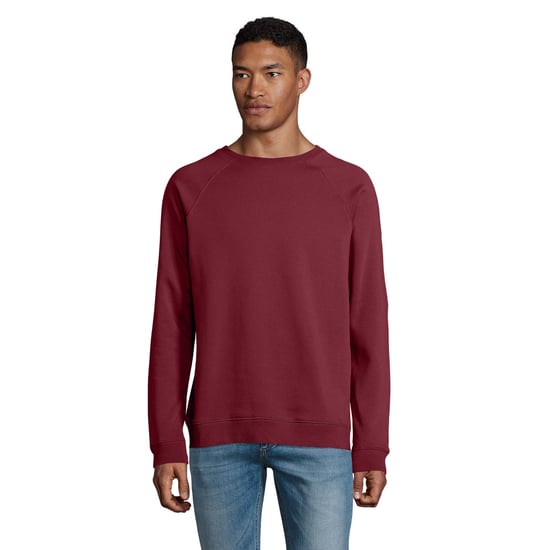 SOLS Unisex Erwachsene Space Organic Raglan Sweatshirt (Burgund) - Image 4
