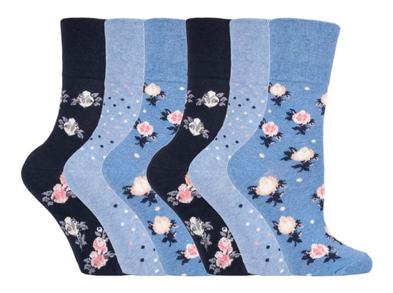 Gentle Grip - 6 Paar Damen Gentle Grip nicht elastische Socken - SOLRH177 - Image 1