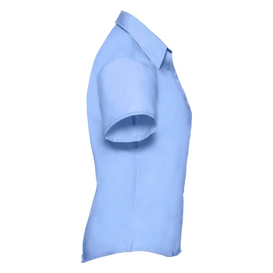 Russell Collection - Bügelfreie kurzärmelige Bluse - Damen (Hellblau) - Image 3
