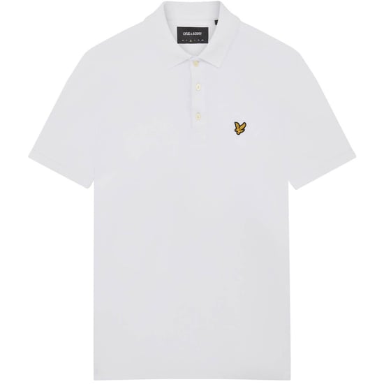 Lyle & Scott Einfarbiges Poloshirt in Weiß - Image 3