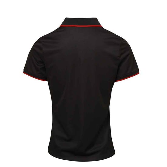 Premier - "Coolchecker" Poloshirt für Damen (Schwarz/Rot) - Image 2