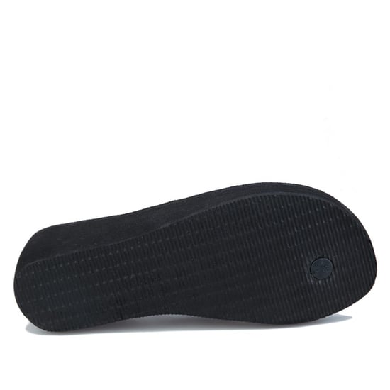 Women's Havaianas High Metal Grega Flip Flops in Black