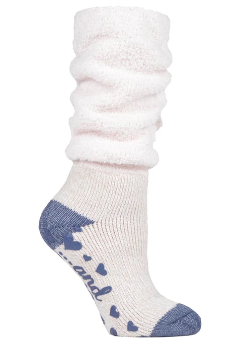 Heat Holders Damen-Thermo-Bettsocken mit Greifern, weich, flauschig, Slouch-Oberteil, rutschfest, Mauve (Slouch) - Image 1