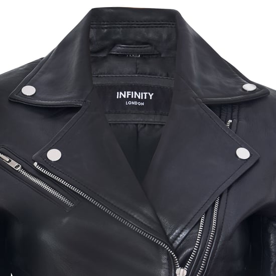 Womens Leather Retro Biker Jacket-Madeley