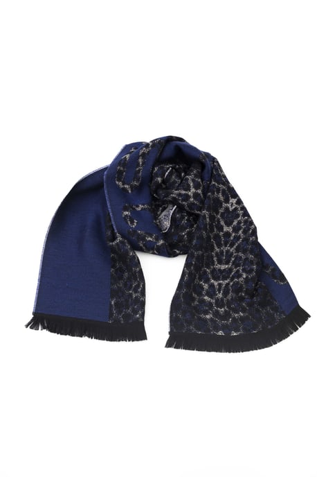 Cavalli Class Herren Blau Wolle Schal - Image 3