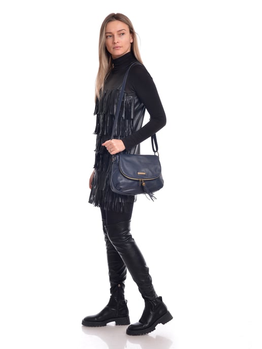 Isabella Rhea SS22 IR 2052 Bleu Cuir de vachette Sac - Image 5