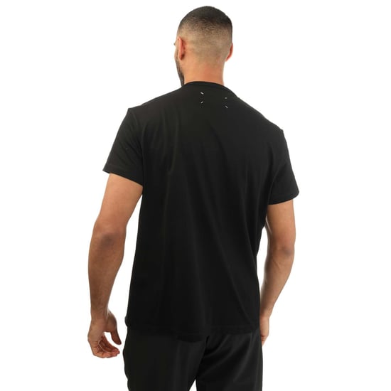T-shirt Logo brode Maison Margiela Pour Homme en Noir - Image 2