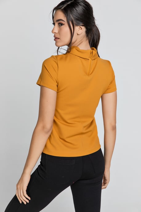 Short Sleeve Mustard Top