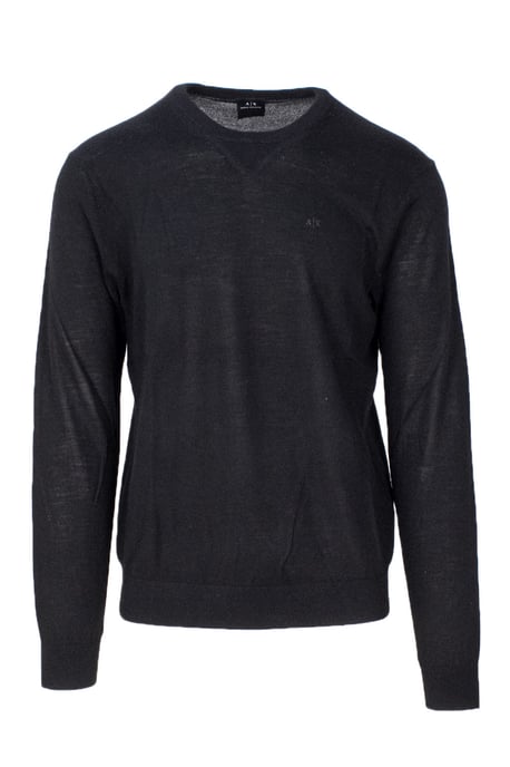 Armani Exchange Men's Knit Jumper In Black