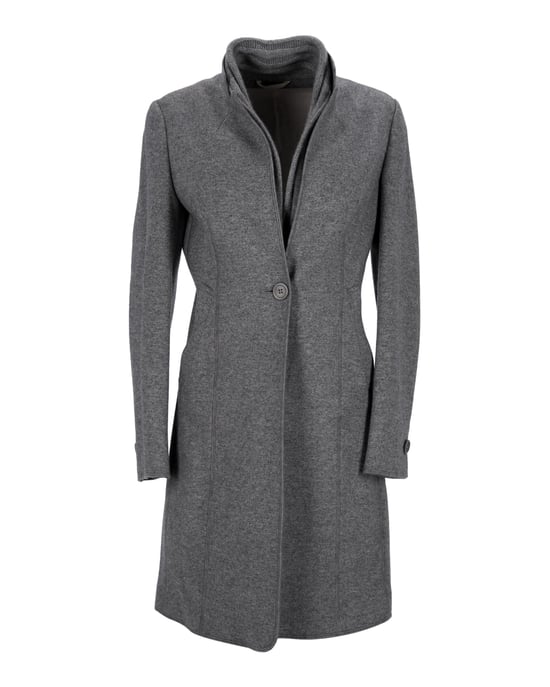 Brunello Cucinelli Single-Breasted Coat in Grey Wool