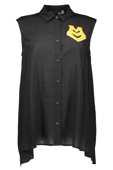 Love Moschino Damen Schwarz Viskose Hemd - Image 1