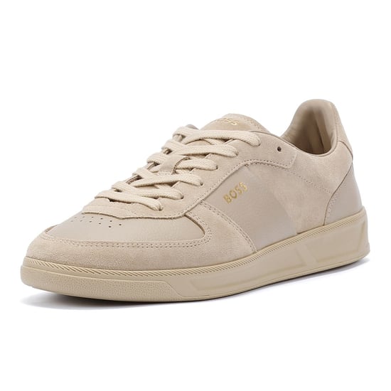 Boss Brandon Veloursleder Herren Beige Sneaker - Image 3