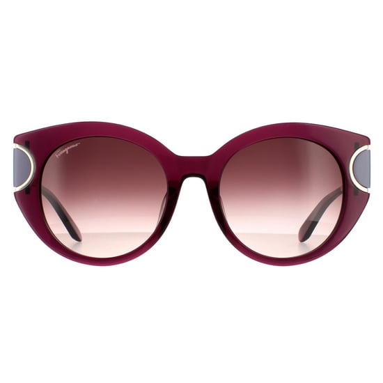 Salvatore Ferragamo Cat Eye Damen Violett Braun Wein Gradient Sonnenbrille - Image 1